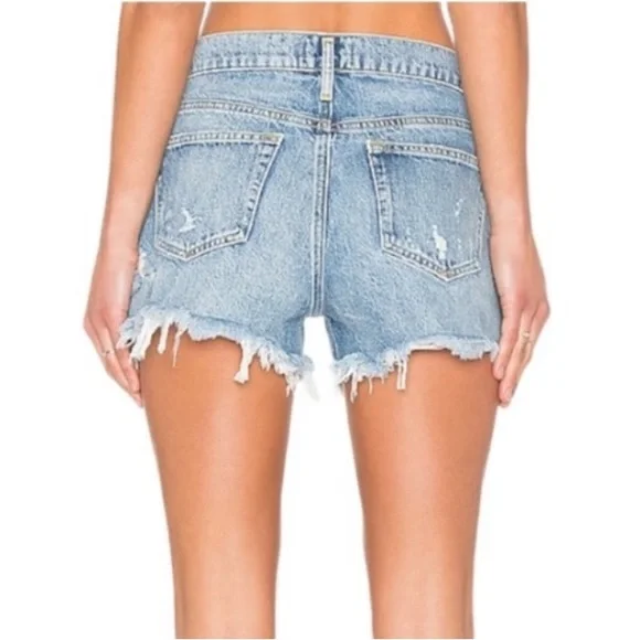 Agolde Parker Vintage Cut Off Distressed Jean Shorts Size 29 - Picture 2 of 15